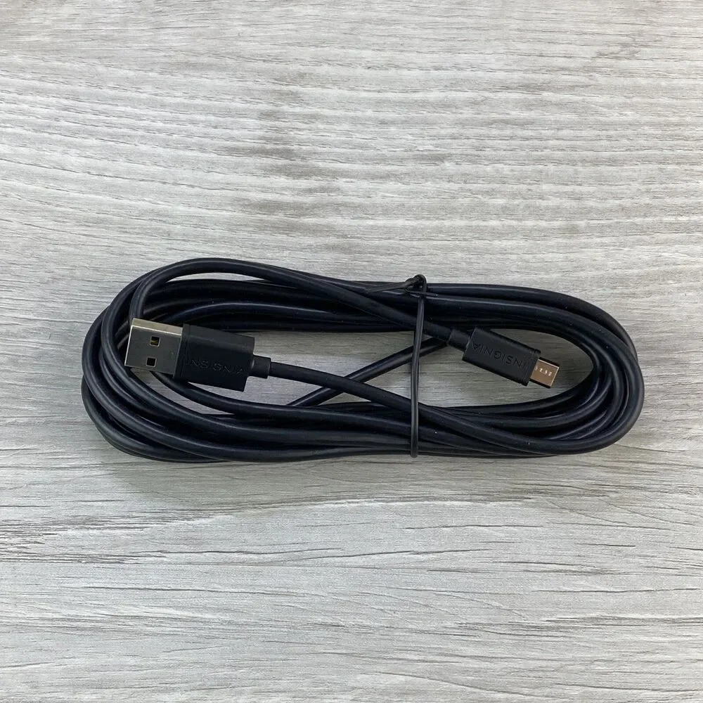 Insignia 10' Black Micro-USB Charge/sync Cable For Smartphones & Tablets